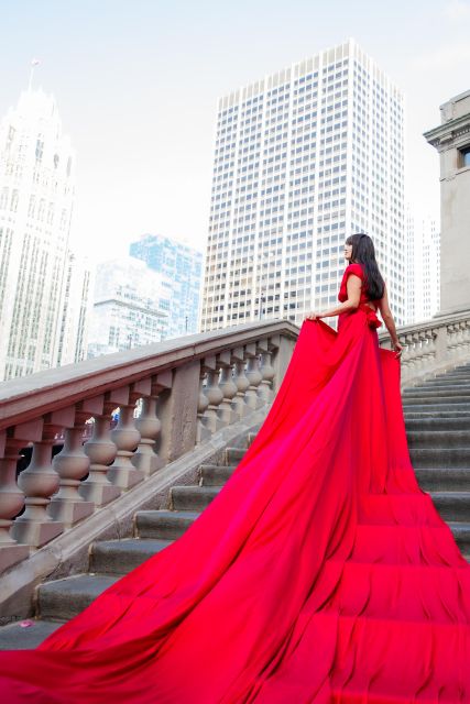 Chicago Luxury Flying Dress Photoshoot - The Professional Photographer’s Role in Your Glamorous Experience