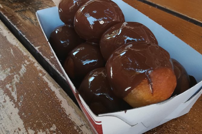 Christmas food and walking tour in Athens - Sampling Greek Loukoumades at Agia Irini Church