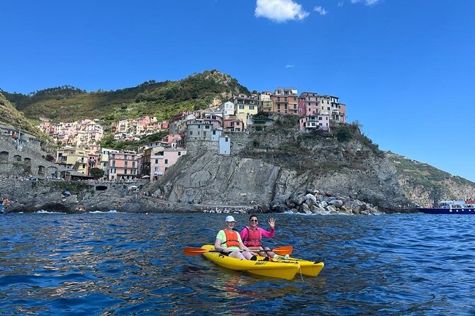 Cinque Terre Kayak Adventure from Riomaggiore - Paddling Towards Manarola and Its Famous Sea Cave