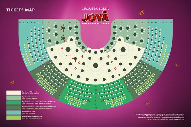 Cirque du Soleil JOYÀ Admission Tickets - Logistics and Accessibility