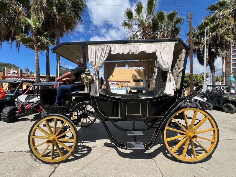 City tour on electric horse wagon. - Discover Ensenada in a Unique Electric Horse Wagon Ride