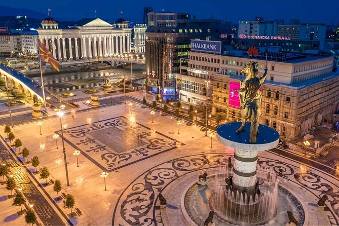 City Trip Skopje from Ohrid - Encountering Macedonia Square and Its Statues