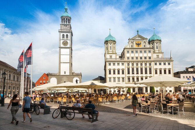 Classic city tour in the World Heritage City of Augsburg - Admiring the Augustus Fountain on the Town Hall Square