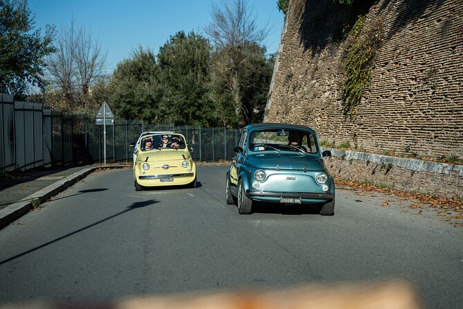 Classic Elegance: Vintage Fiat 500 Cabriolet Rome Tour - Relaxing Break at Fontana dellAcqua Paola