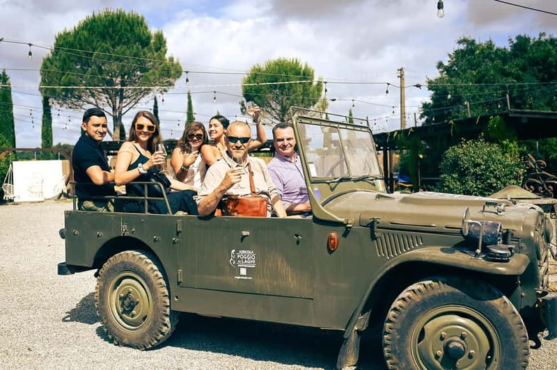 Classic: Tuscan Vineyard Old Jeep Tour, Wine Tasting & Lunch - Key Points