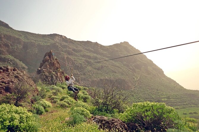 Climbing + Zipline + Via Ferrata + Cave. Adventure route in Gran Canaria - Key Points