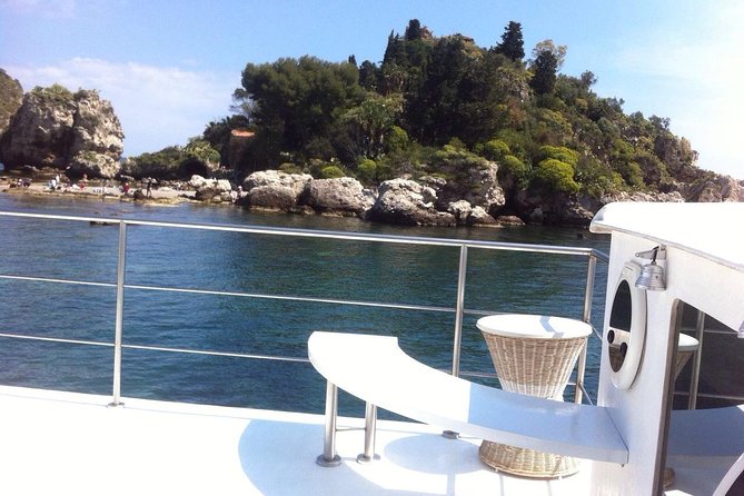 Coast to Coast from Taormina -2 HOURS MINI- CRUISE ISOLABELLA - Relaxing on Board with Snacks and Refreshments