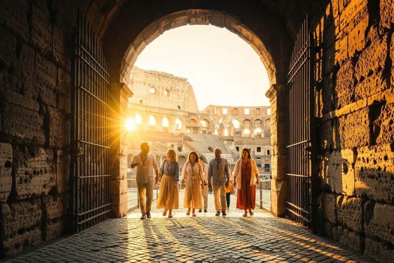 Colosseum at Golden Hour Guided Tour with Arena Floor - Key Points