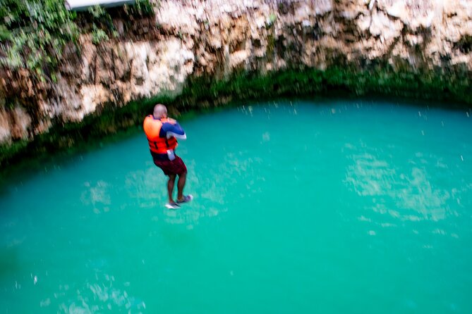 Combo Zipline, Shared Atv's & Cenote from Playa del carmen - Enjoying a Regional Mexican Lunch