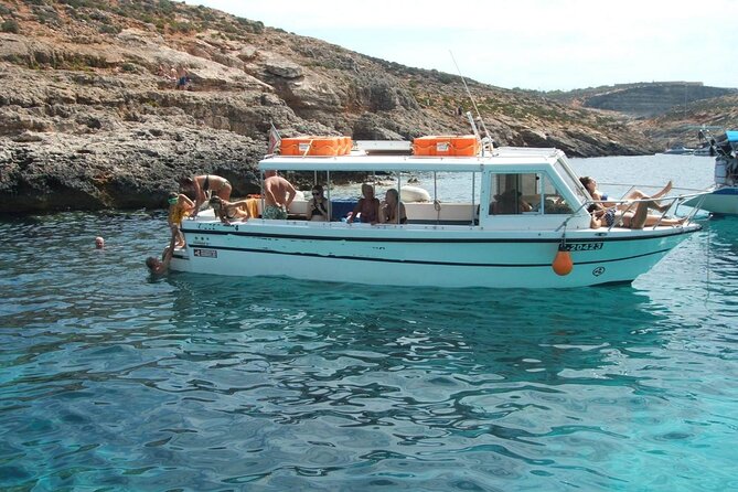 Comino and Gozo Private Boat Tour : Julie Pearl Boat - Discovering Comino’s Iconic Elephant Rock