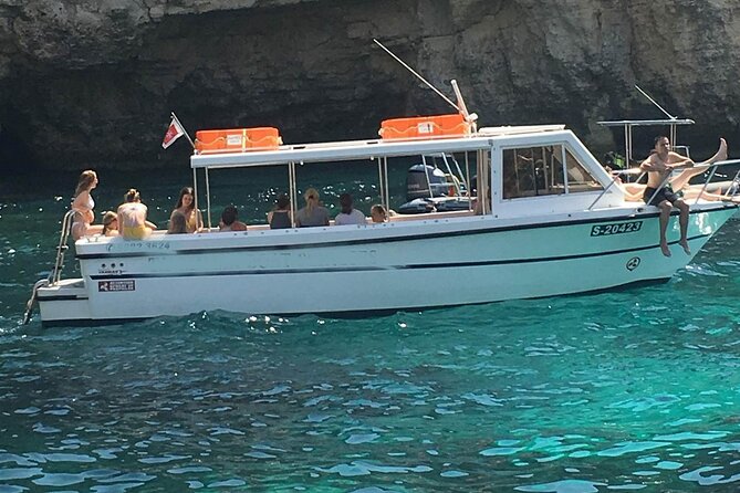 Comino and Gozo Private Boat Tour : Julie Pearl Boat - Exploring the Santa Maria Caves