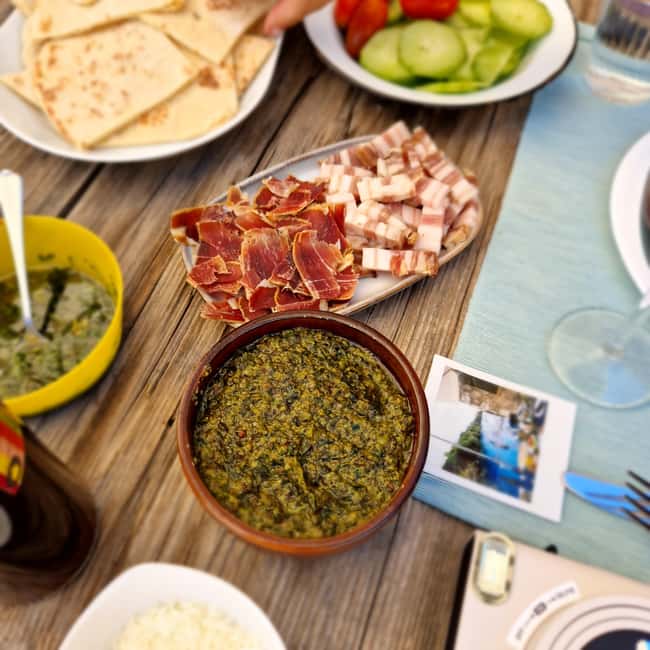 Cooking Class on Bra island - experience Dalmacian cuisine - Savoring the Meal on the Vineyard Terrace