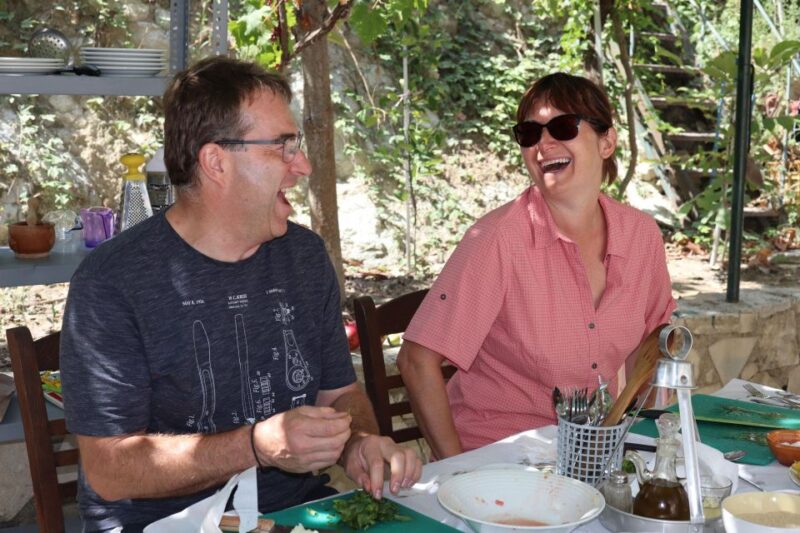 Cooking Lesson in Heraclion by Baxes - Enjoying the Meal with a View on the Veranda