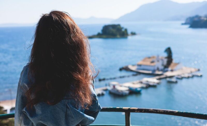 Corfu: Bus trip to Pontikonisi, Mon Repos Achilleion & Swim - Key Points