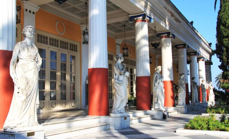 Corfu: Bus trip to Pontikonisi, Mon Repos Achilleion & Swim - Return Journey and Final Stop at The Douglas Obelisk