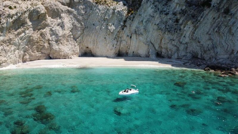 Corfu: Coastline and Blue Caves Speedboat Tour and Lunch - Lunch at Liapades Bay