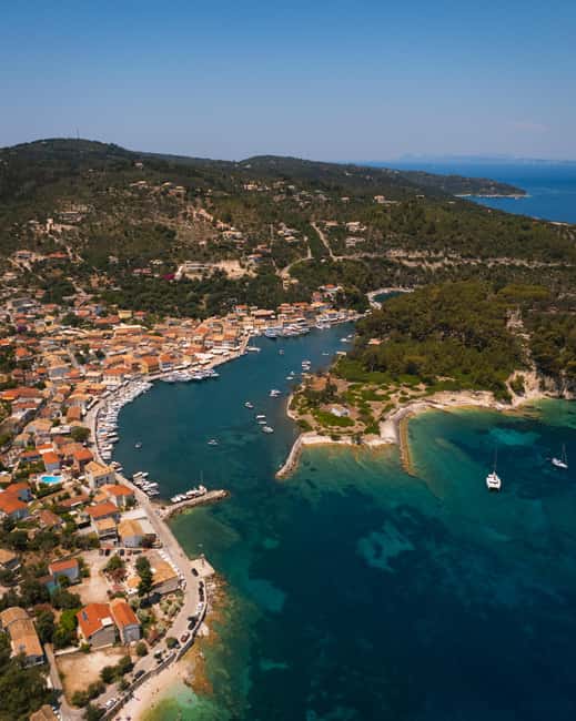 Corfu: Paxos, Antipaxos, and Blue Caves Cruise with comfort! - Scenic Sail Past Pontikonisi and Garitsa Bay