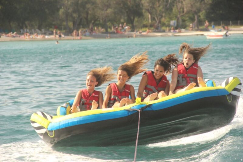 Corfu: Watersports - Inflatable Rides near Corfu Town - Family-Friendly Sofa Rides for All Ages