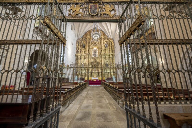 Coria: Cathedral of Coria Ticket Entrance - Gothic and Plateresque Thresholds in Detail