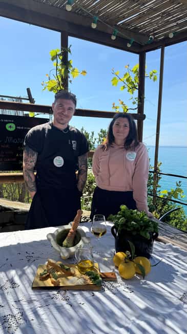 Corniglia: learn how to make pesto overlooking the sea with a tasting - Starting Point at Marina di Corniglia Bar with Seaside Views