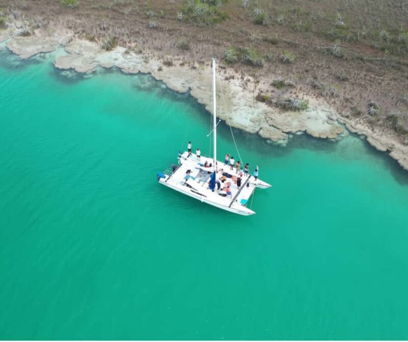 Costa Maya: Private catamaran tour in the 7-color lagoon with lunch - Kayaking and Other Water-Based Activities at the Beach Club
