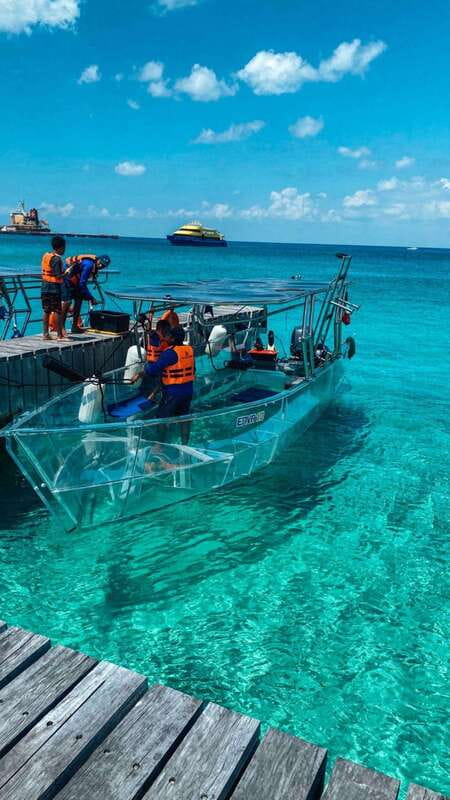 Cozumel: Excursion Crystal Boat Tour with Snorkel & Drinks - Sailing Over Sunken Ships and Coral Fields