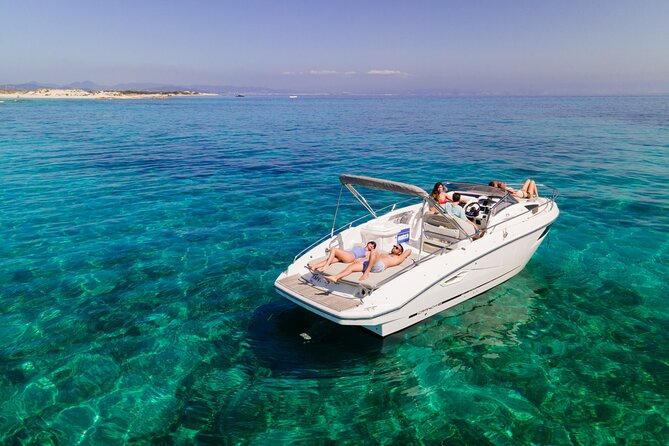Cranchi E30 Private Boat for 10 Pax for 8 Hours in Ibiza - Visiting the Beaches and Scenic Spots of Formentera and Ibiza