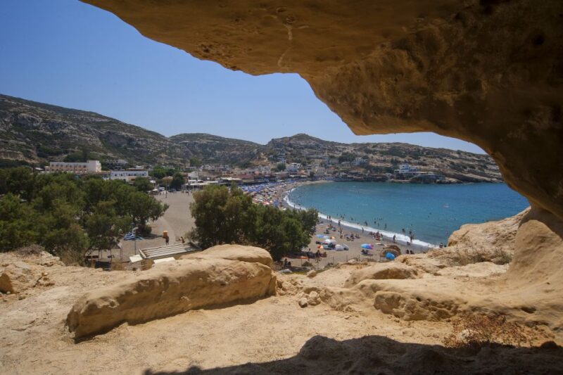 Crete: Matala Beach and Hippie caves, Red beach - Key Points