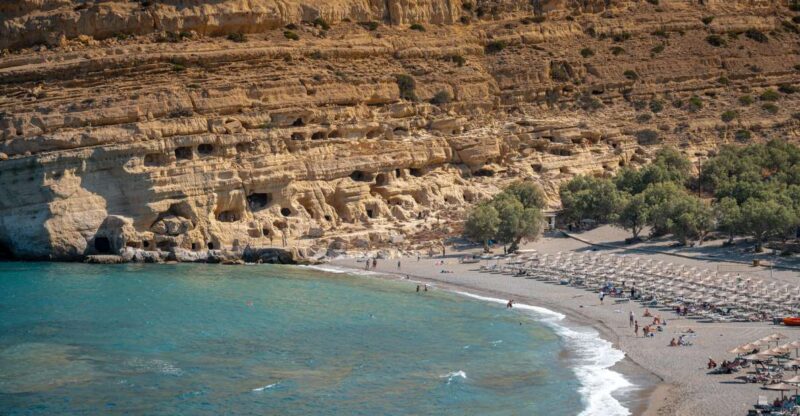 Crete: Matala Hippie Caves - The Journey to Crete’s Southern Coast and Scenic Stops Along the Way