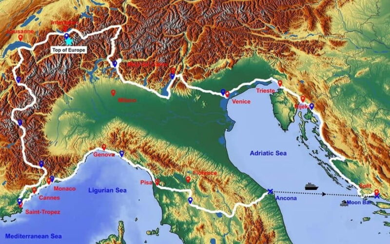Croatia-Italy-France: 18-Days Motorcycle Tour 03. - 21.09.25 - Crossing the Alps: From Lake Geneva to the Cote dAzur