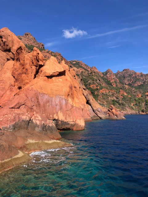 Croisière Sunset Scandola Piana Baignade bateau 12 places - Visiting the Calanques de Piana’s Red Cliffs and Caves