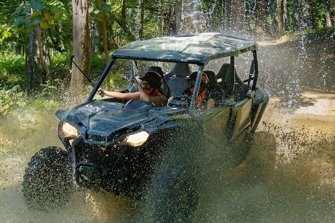 Cross the vehicle bridge with waterfall in RZR ATV - Cooling Off at El Salto Waterfall