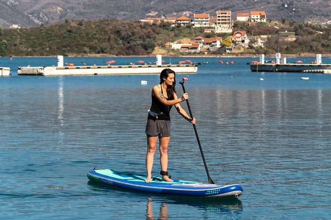 Cycle & SUP: A Complete Circumnavigation of Kotor Bay (new tour) - Paddleboarding Across Kotor Bay to Sveti Marko Island