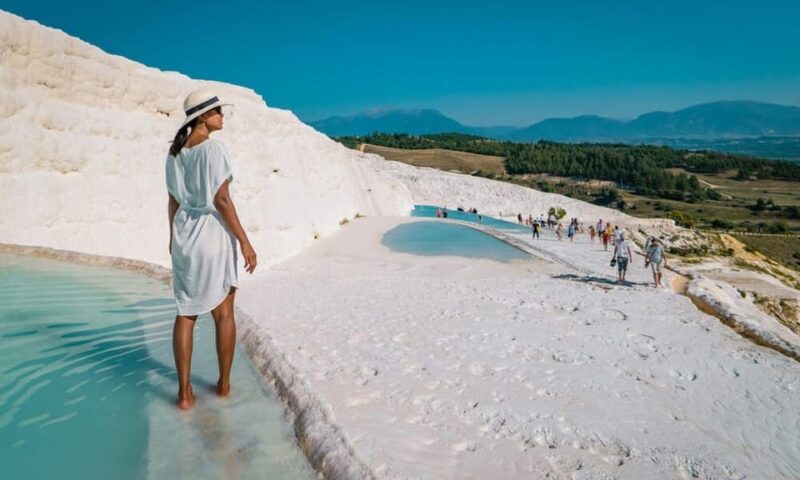 Daily Pamukkale tour from Istanbul (by plane) - Walking on the Pamukkale White Travertines