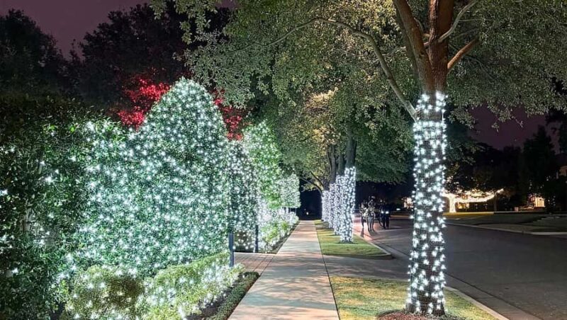 Dallas: Holiday Lights Tour Highland Park - Discover Highland Park’s Festive Light Displays from a Double-Decker Bus