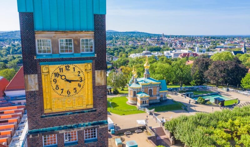 Darmstadt: MathildenhöheCard - Public Transport & Admissions - Climbing the Hochzeitsturm