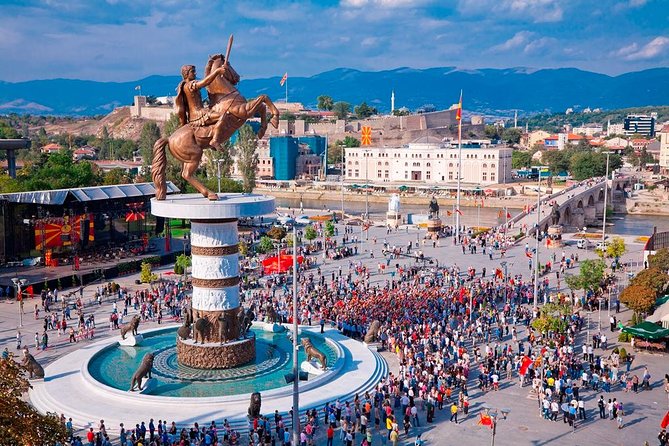 Day tour from Sofia to Skopje and Matka Canyon - Macedonia Square and the Iconic Statues