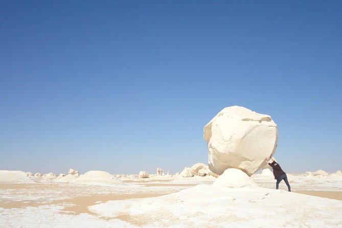 Day Trip To Bahariya Oasis Visit Black And White Desert From Cairo - Visiting the Scenic Oasis for a Refreshing Swim