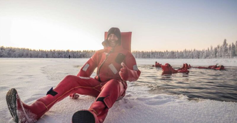 Daytime Ice Floating Rovaniemi, Frozen Lake Experience - What You Need to Bring and Wear for Comfort