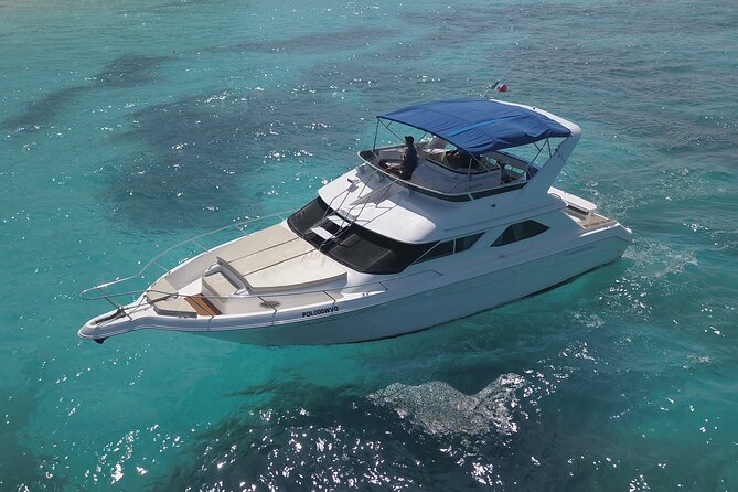 Deluxe Yacht 48FT with FlyBrige Rental in Cancun - Route options based on trip length