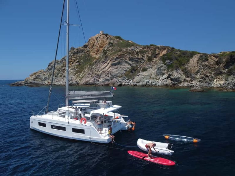 Departure from BRUSC: Half-day catamaran cruise - Sailing into the Embiez Archipelago’s Beautiful Anchorages