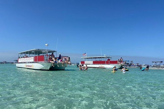 Destin Harbor Sunset Eco Dolphin Cruise - The Catamaran-Style Boat: Water-Level Viewing