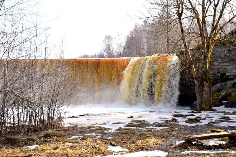 Discover Estonia - car tour from Tallinn to Jägala Waterfall - Walking Over the Jägala Suspension Bridge