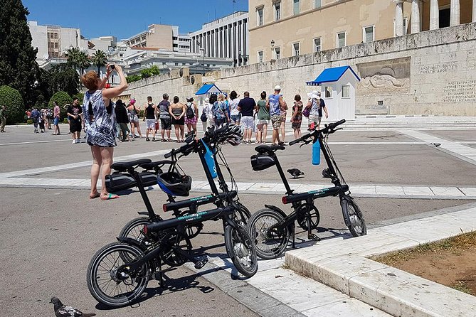 Discover the City e-bike day tours - The Tour Starts at Praxitelous 22 in Central Athens