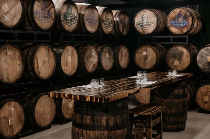 Downtown Nashville: From the Barrel Whiskey Tasting Flight! - The Atmosphere at Nashville Barrel Co Downtown Tasting Room