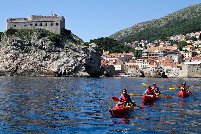 Dubrovnik: Sunset Kayaking & Snorkeling with water &wine - Starting Point at Dubrovnik Walks Meeting Spot