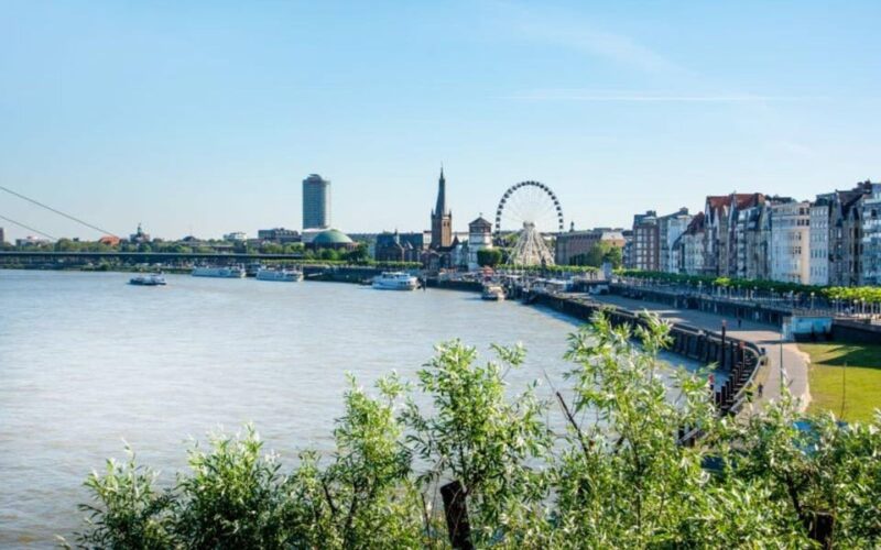Düsseldorf: In a nutshell - the 60 minutes tour - The Rhine Promenade and Riverside Views
