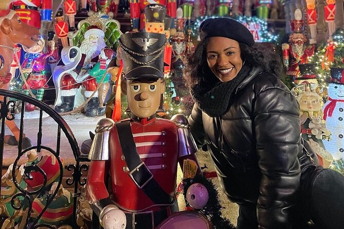 Dyker Heights Christmas Lights and NYC Skyline View Bus Tour - Walking Through Dyker Heights Christmas Displays