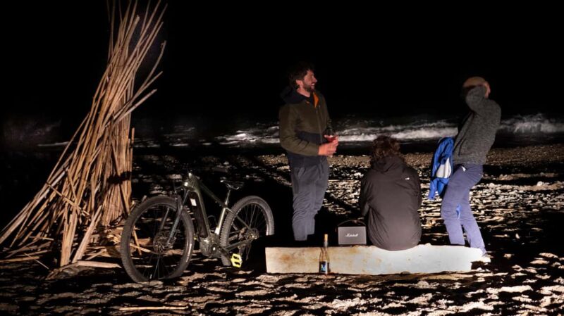 E-biking with the full moon reflected on the sea at Costa dei Gabbiani - Discover the Magic of Full Moon E-Biking on Elba