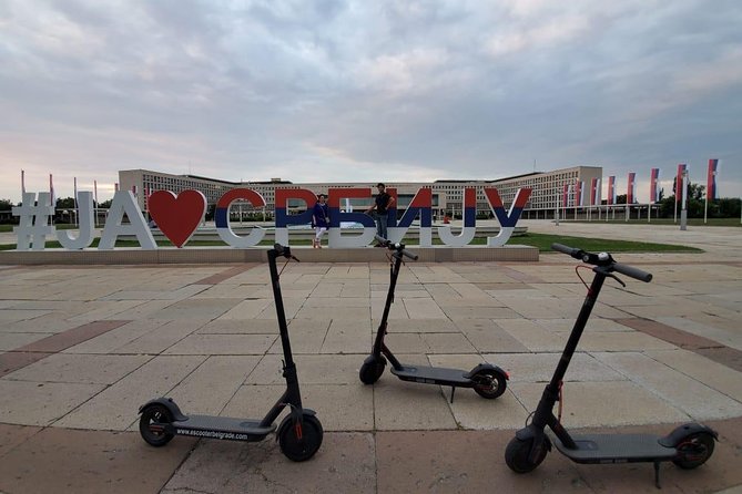 E-Scooter Communist New Belgrade Tour - Highlights of the Palata Srbije and Kombank Arena